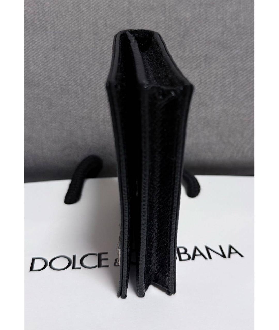 DOLCE&GABBANA Серый кожаный кошелек, фото 5