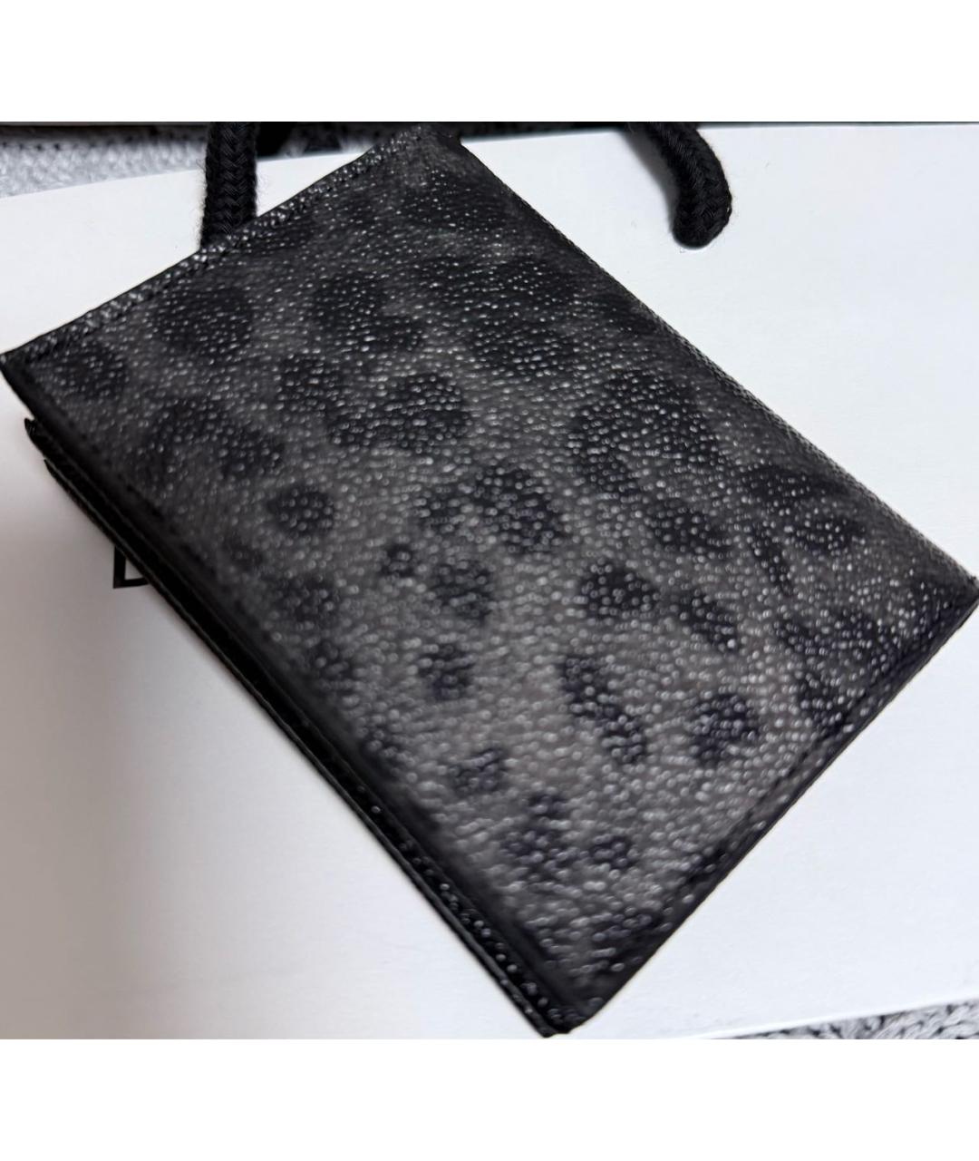 DOLCE&GABBANA Серый кожаный кошелек, фото 4