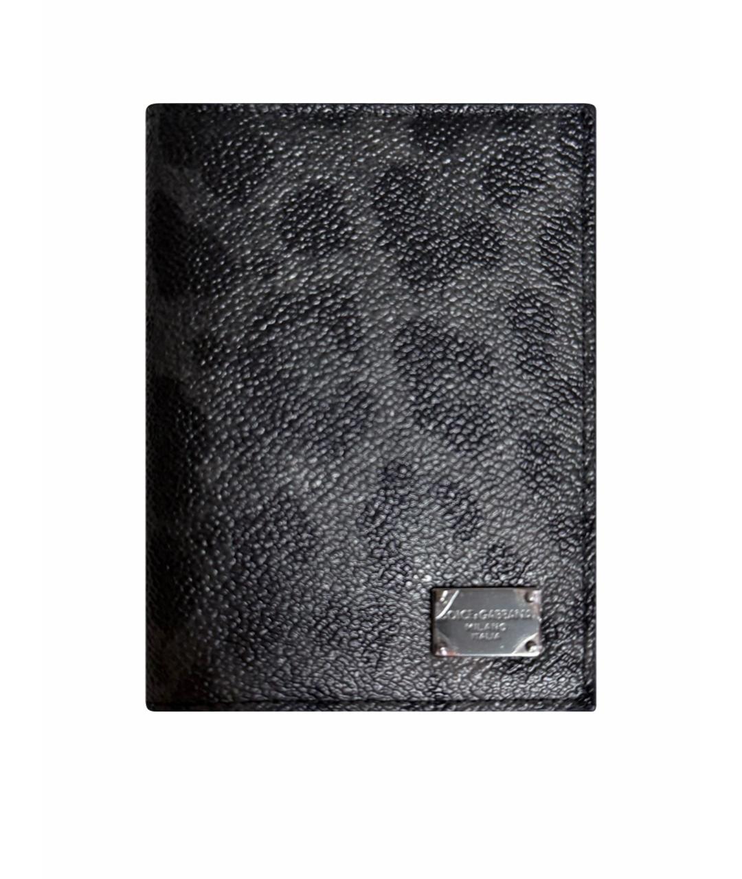 DOLCE&GABBANA Серый кожаный кошелек, фото 1