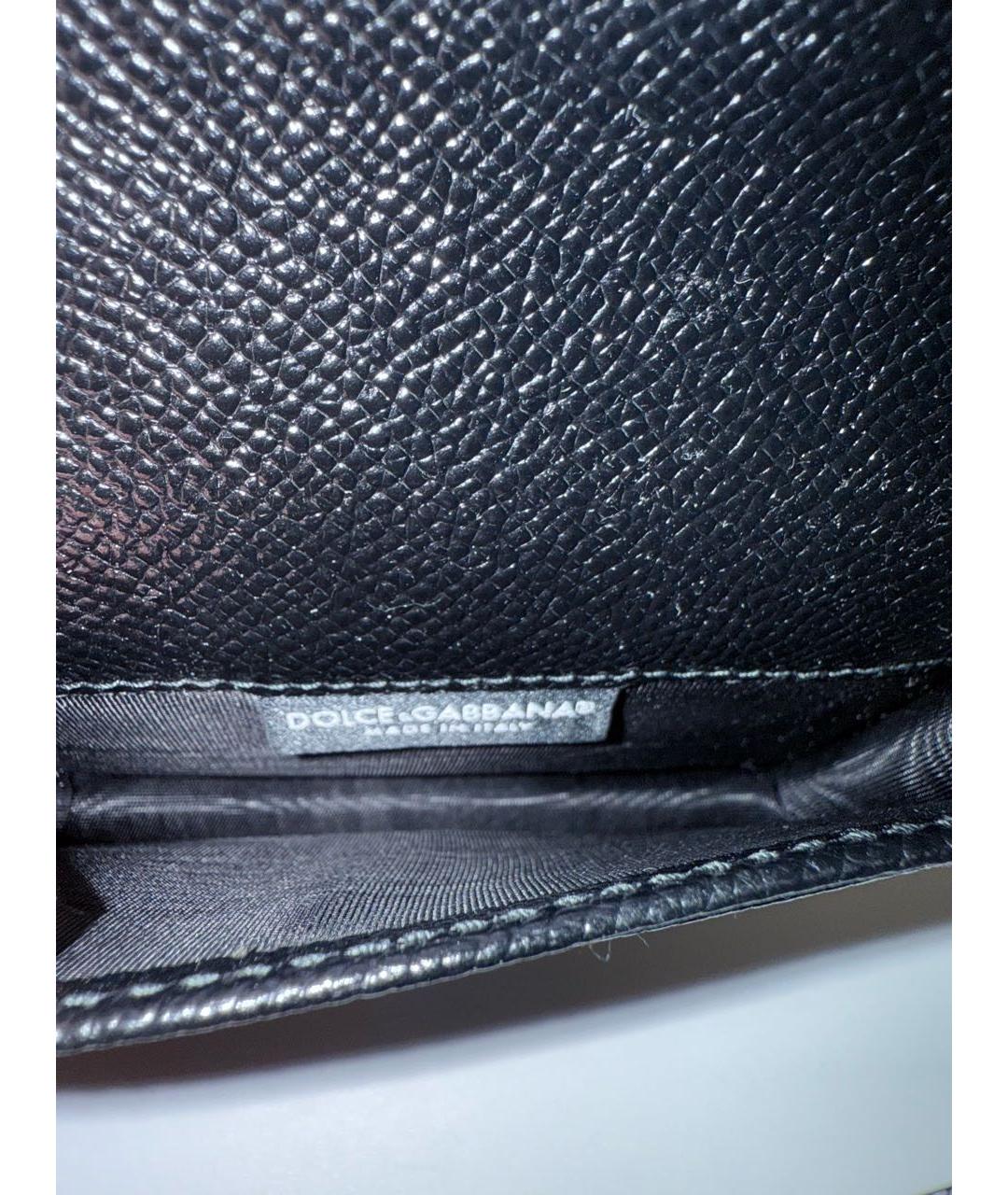 DOLCE&GABBANA Серый кожаный кошелек, фото 6