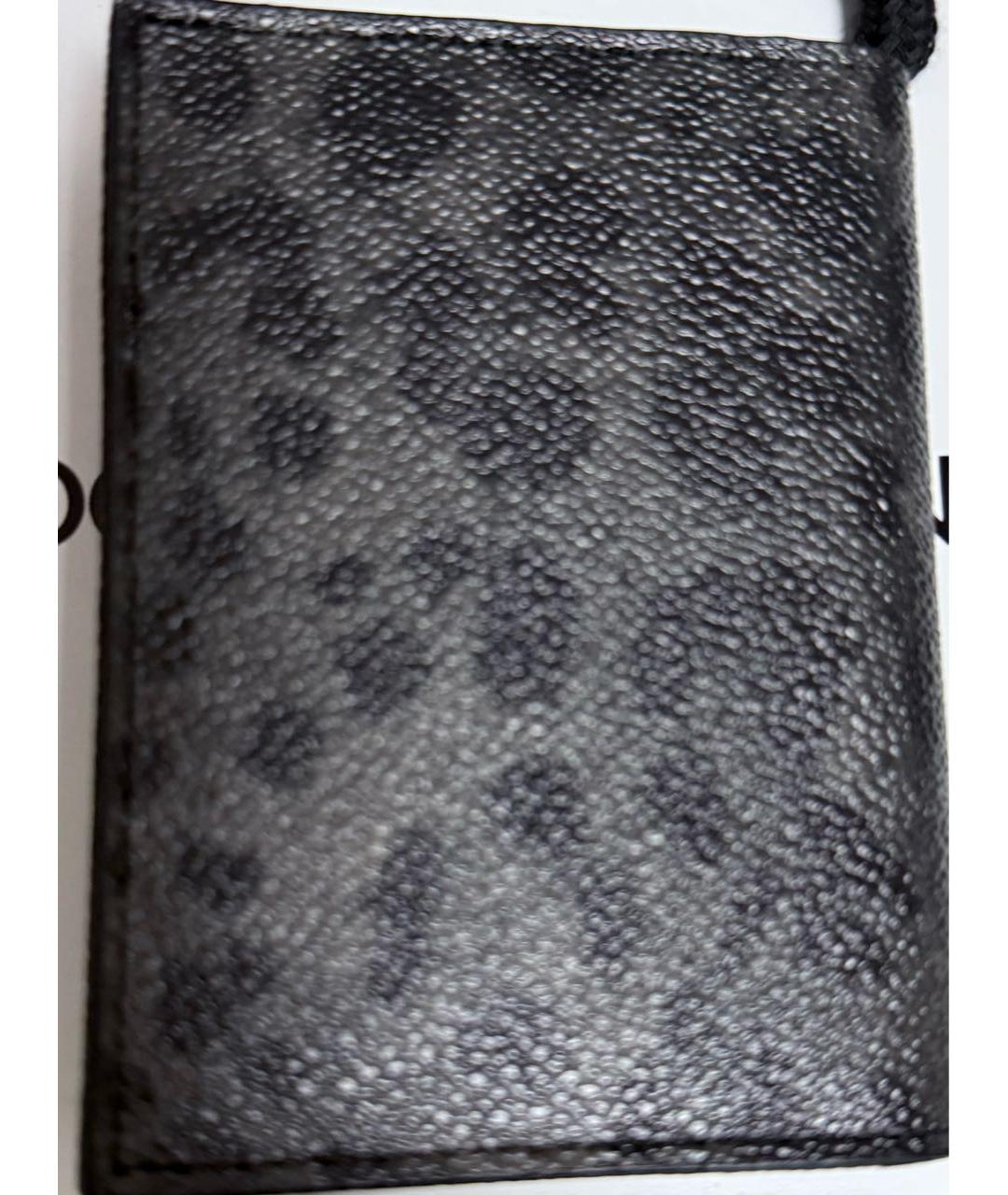 DOLCE&GABBANA Серый кожаный кошелек, фото 2
