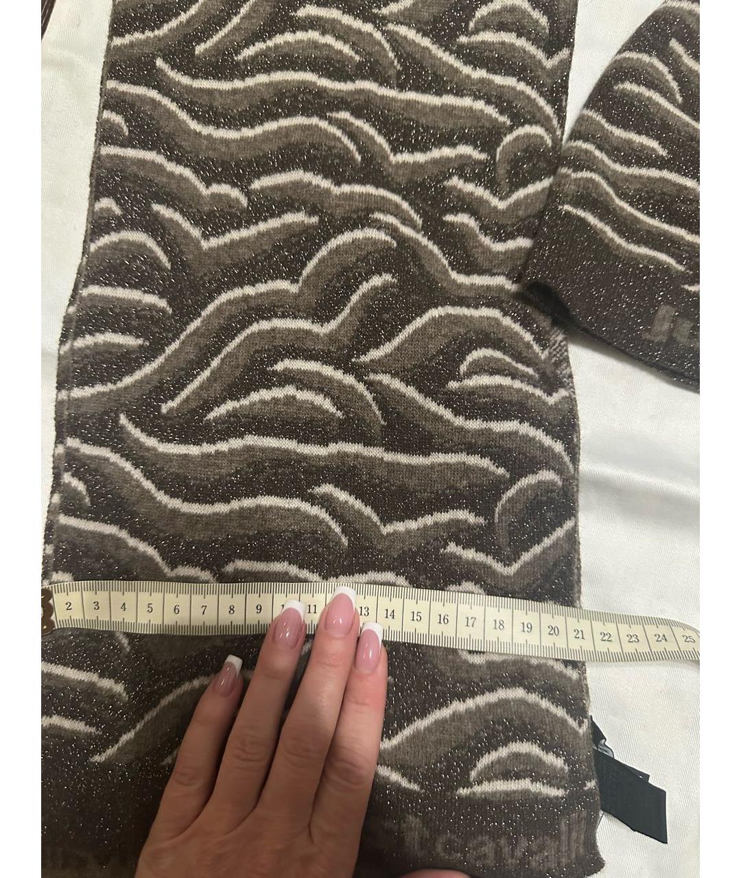 JUST CAVALLI Коричневая шерстяная шапка, фото 6