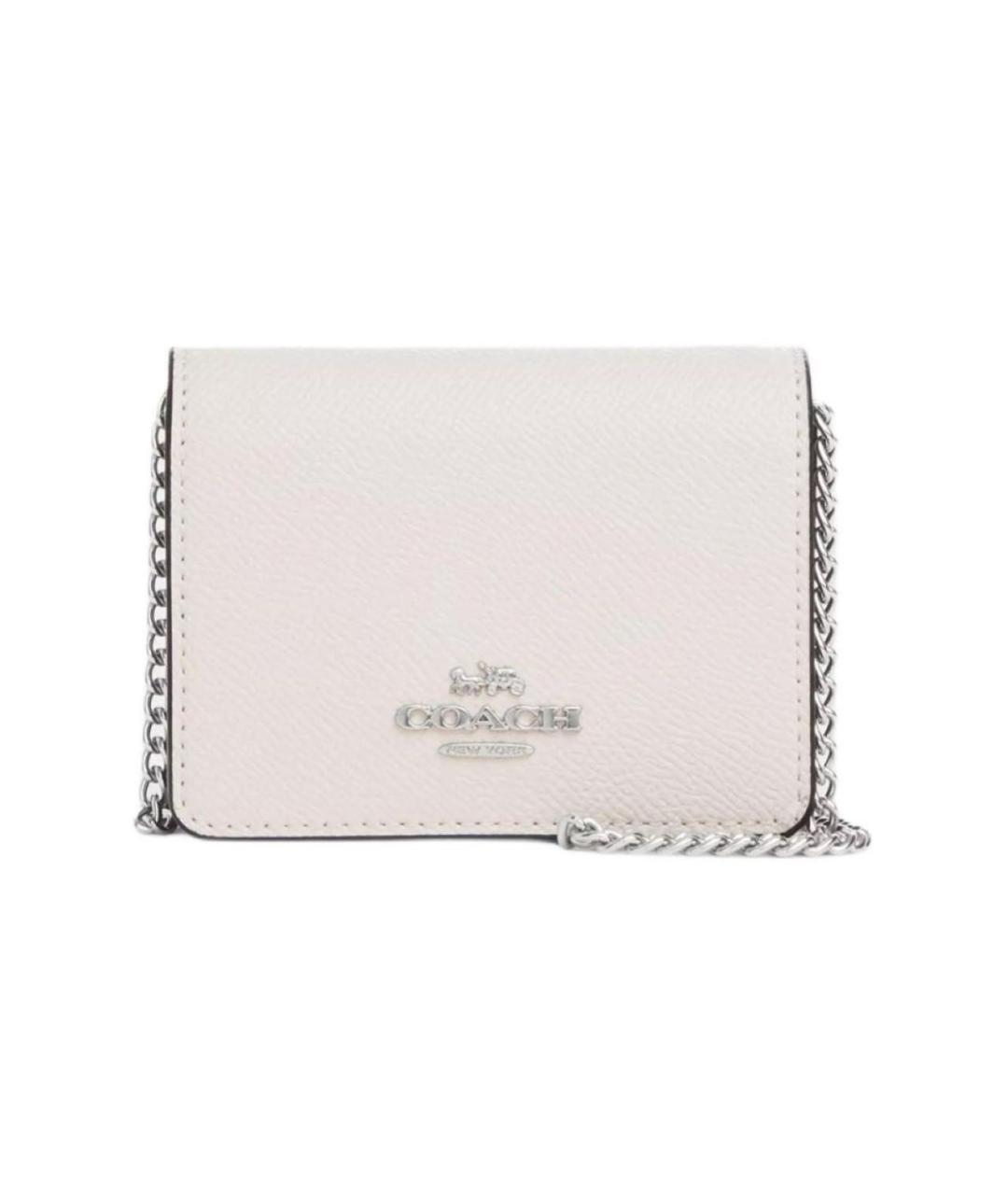 COACH Бежевый кожаный кошелек, фото 1