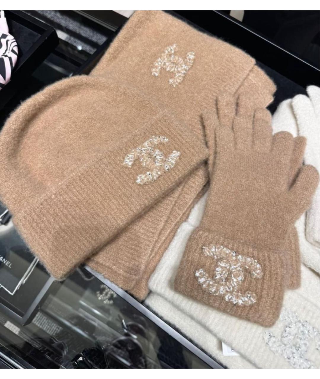 CHANEL Бежевая шерстяная шапка, фото 2