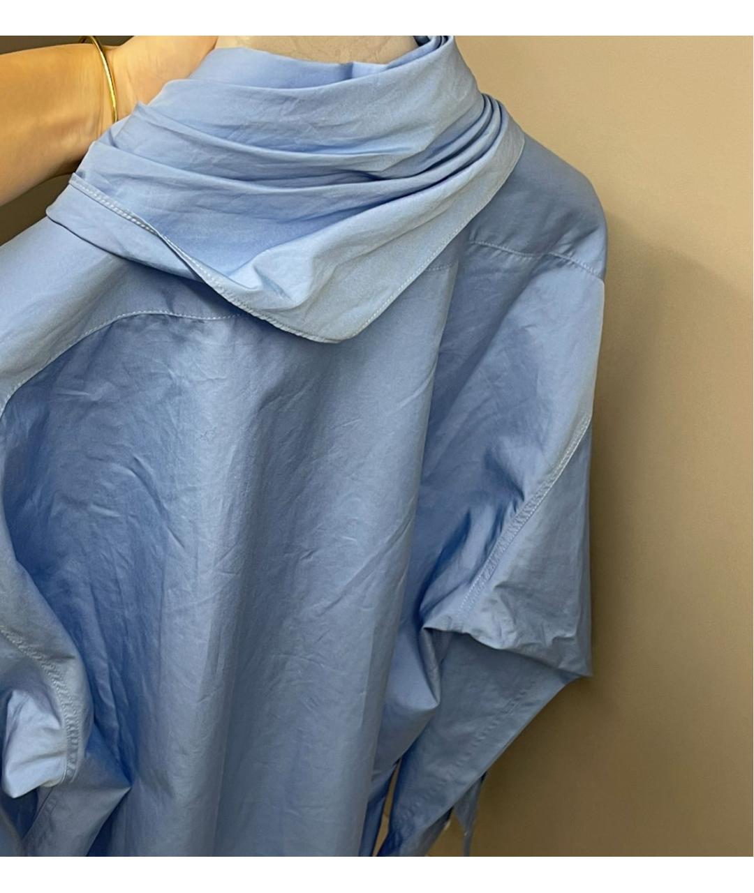 MIU MIU Голубая хлопковая рубашка, фото 3