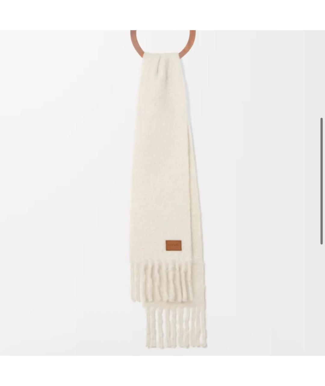 LOEWE Бежевый кашемировый шарф, фото 3