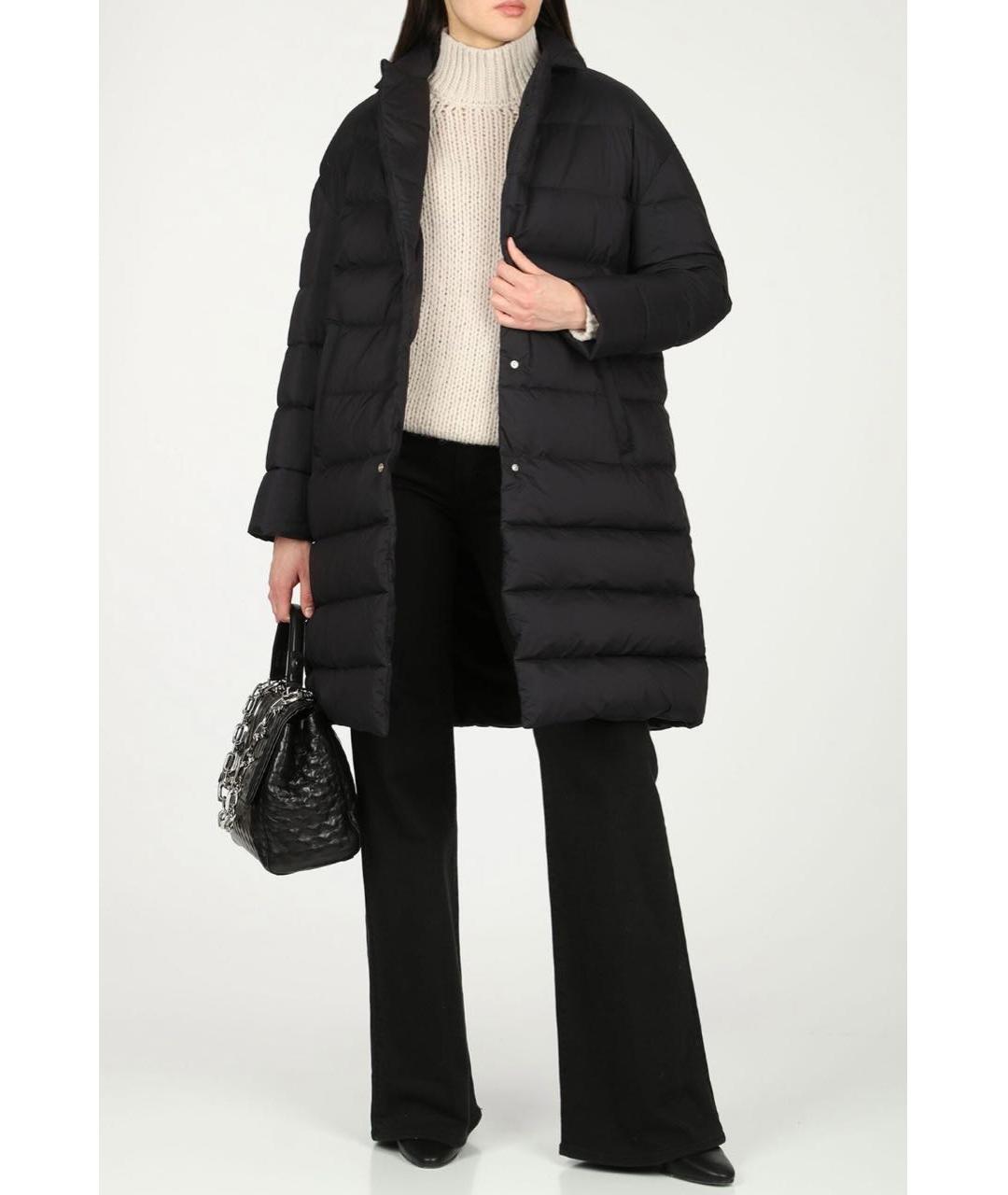 HERNO Черный полиамидовый пуховик, фото 3