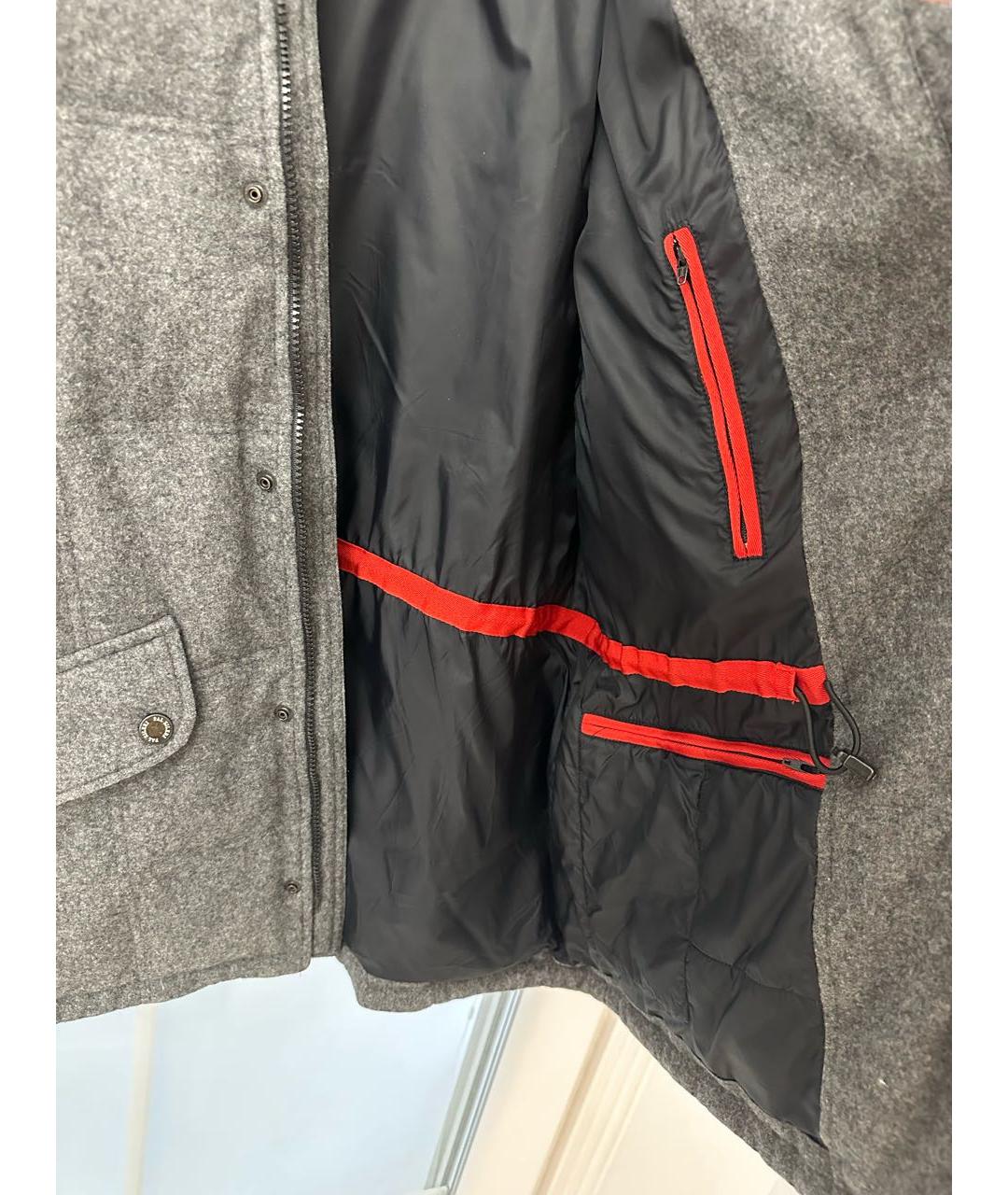 PAL ZILERI Серый шерстяной пуховик, фото 7