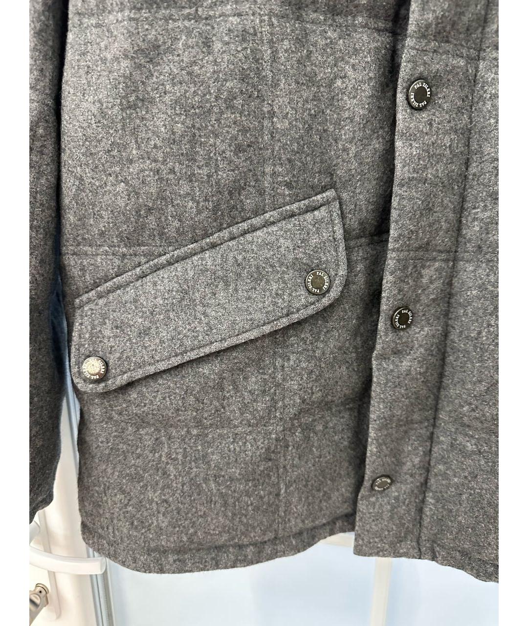 PAL ZILERI Серый шерстяной пуховик, фото 4