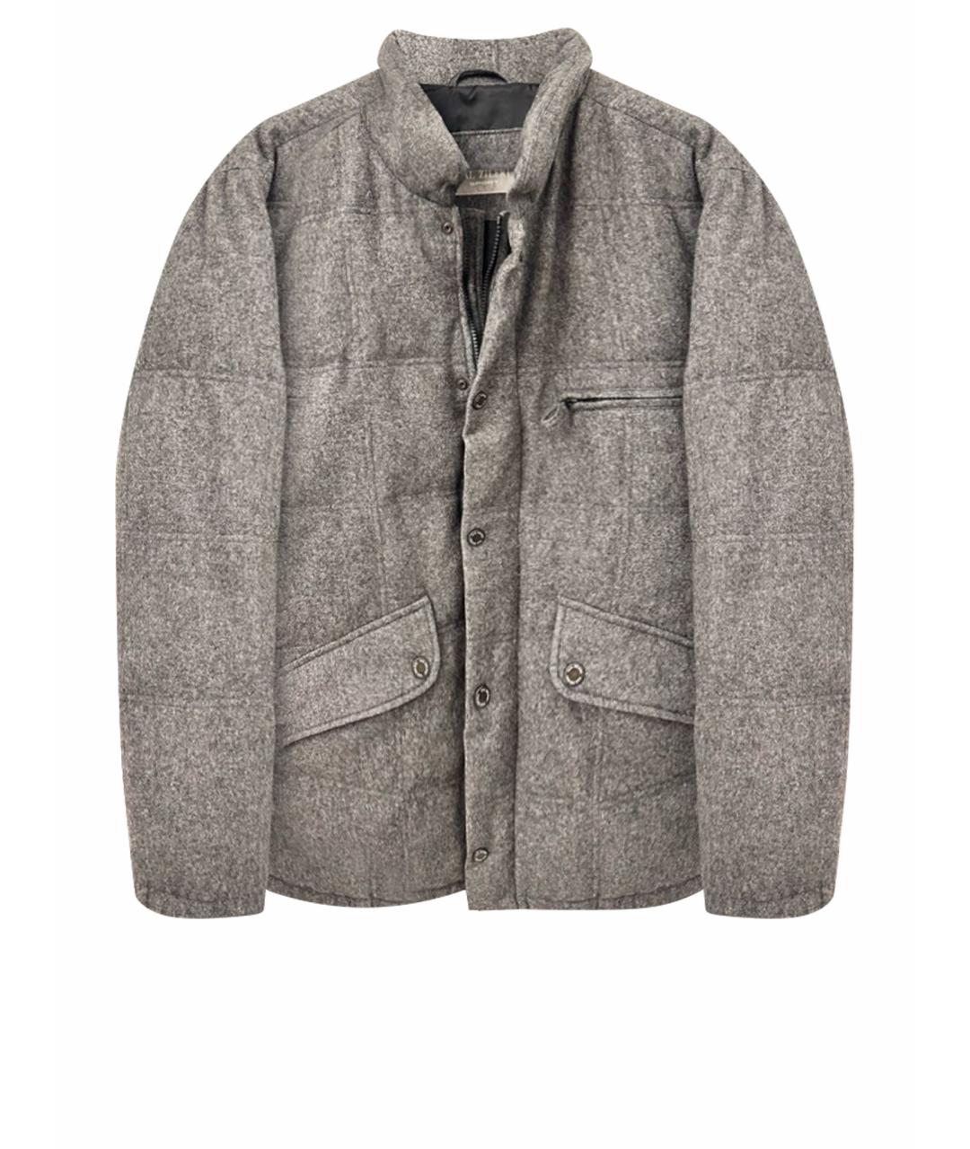 PAL ZILERI Серый шерстяной пуховик, фото 1