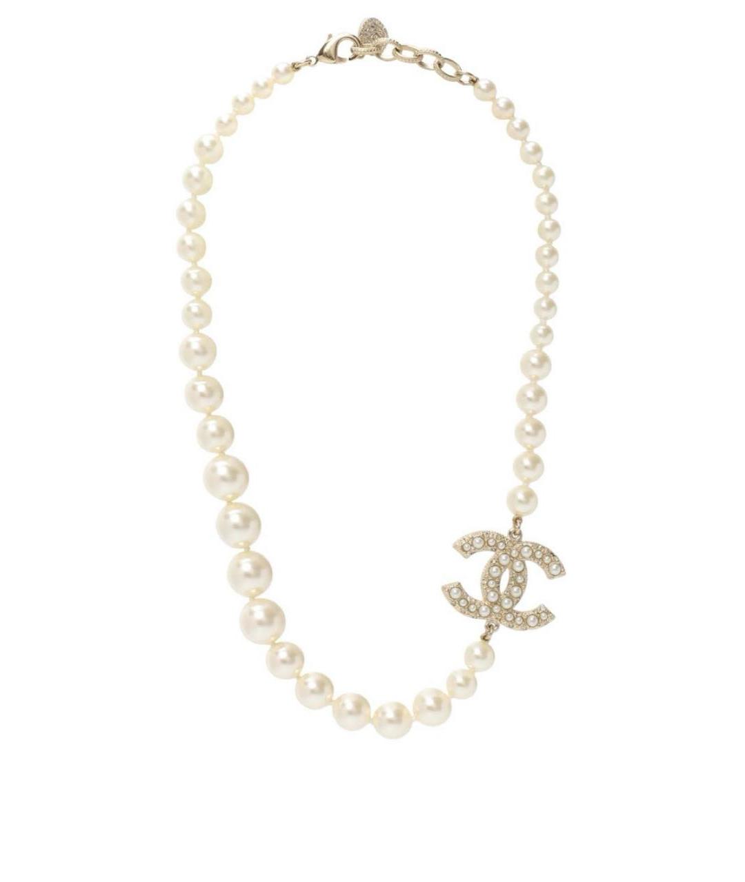 CHANEL Белое жемчужное колье, фото 1