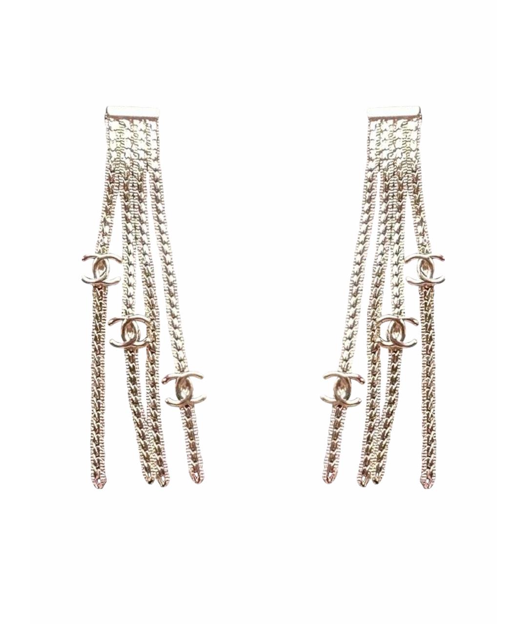 CHANEL Серебряные металлические серьги, фото 1