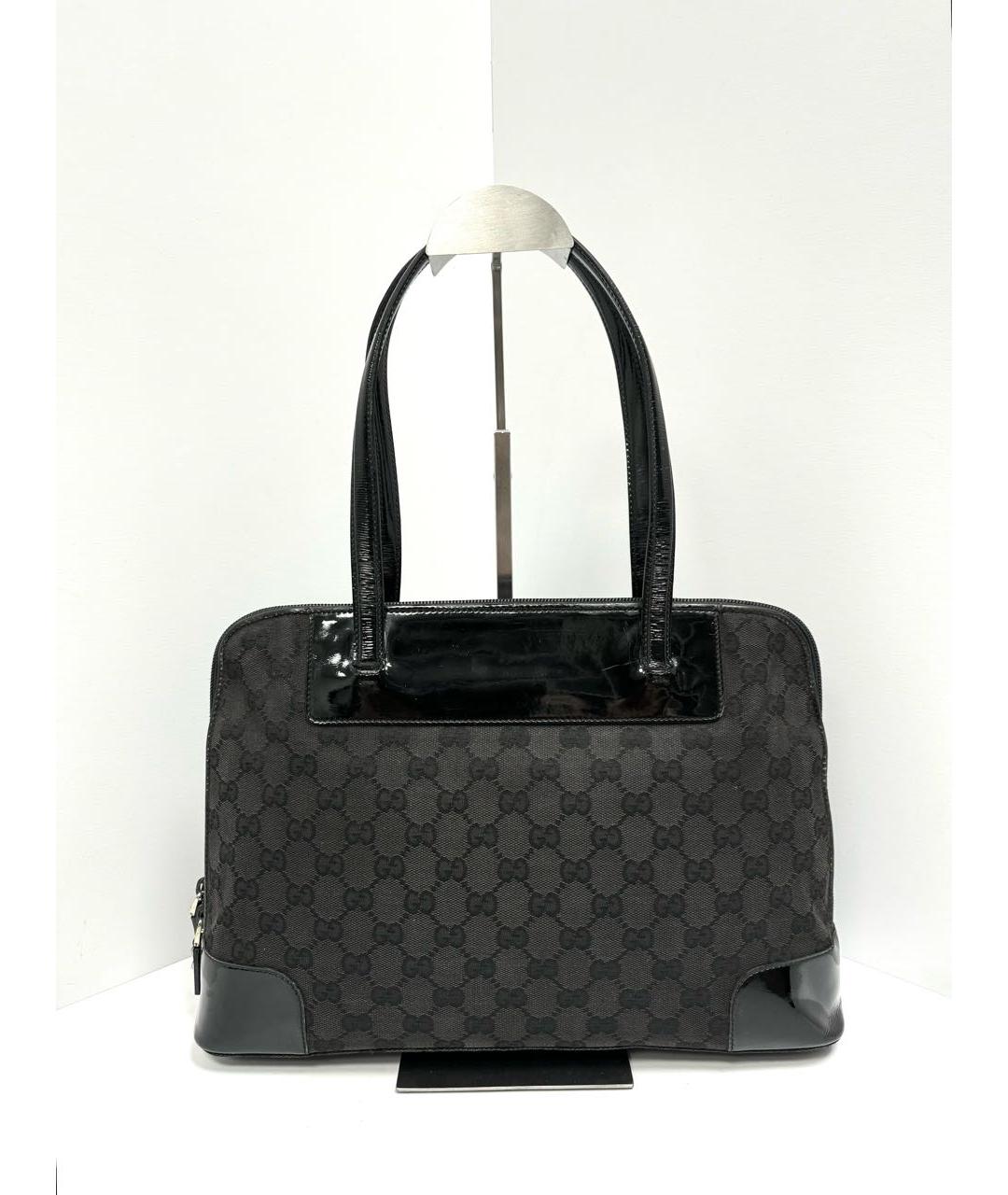 GUCCI Черная тканевая сумка тоут, фото 3