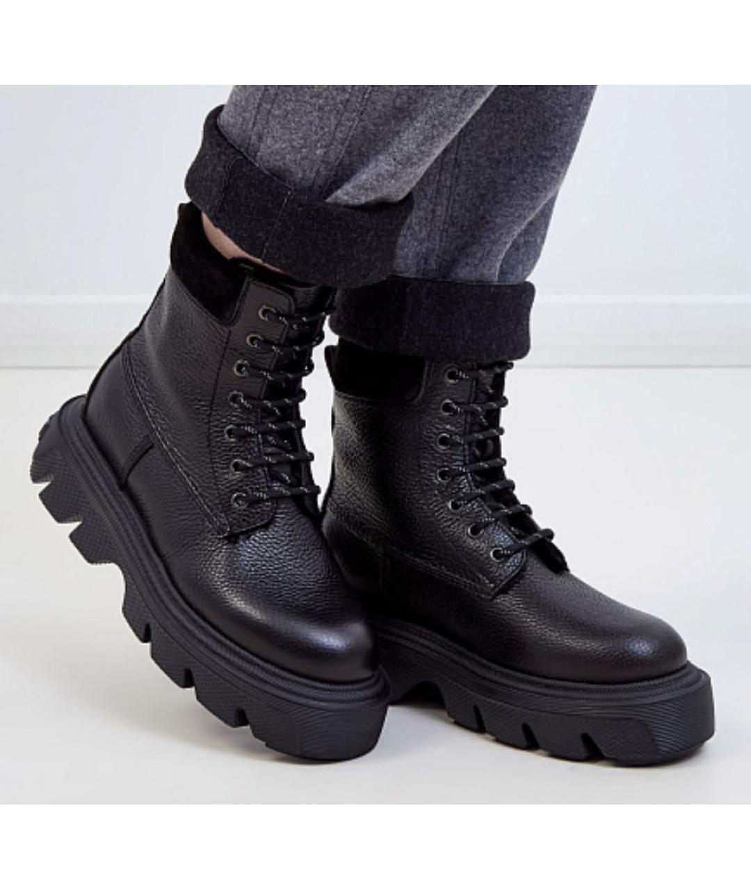 CASADEI Черные кожаные ботинки, фото 5