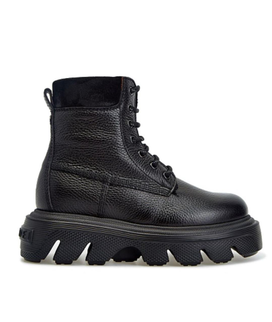CASADEI Черные кожаные ботинки, фото 9