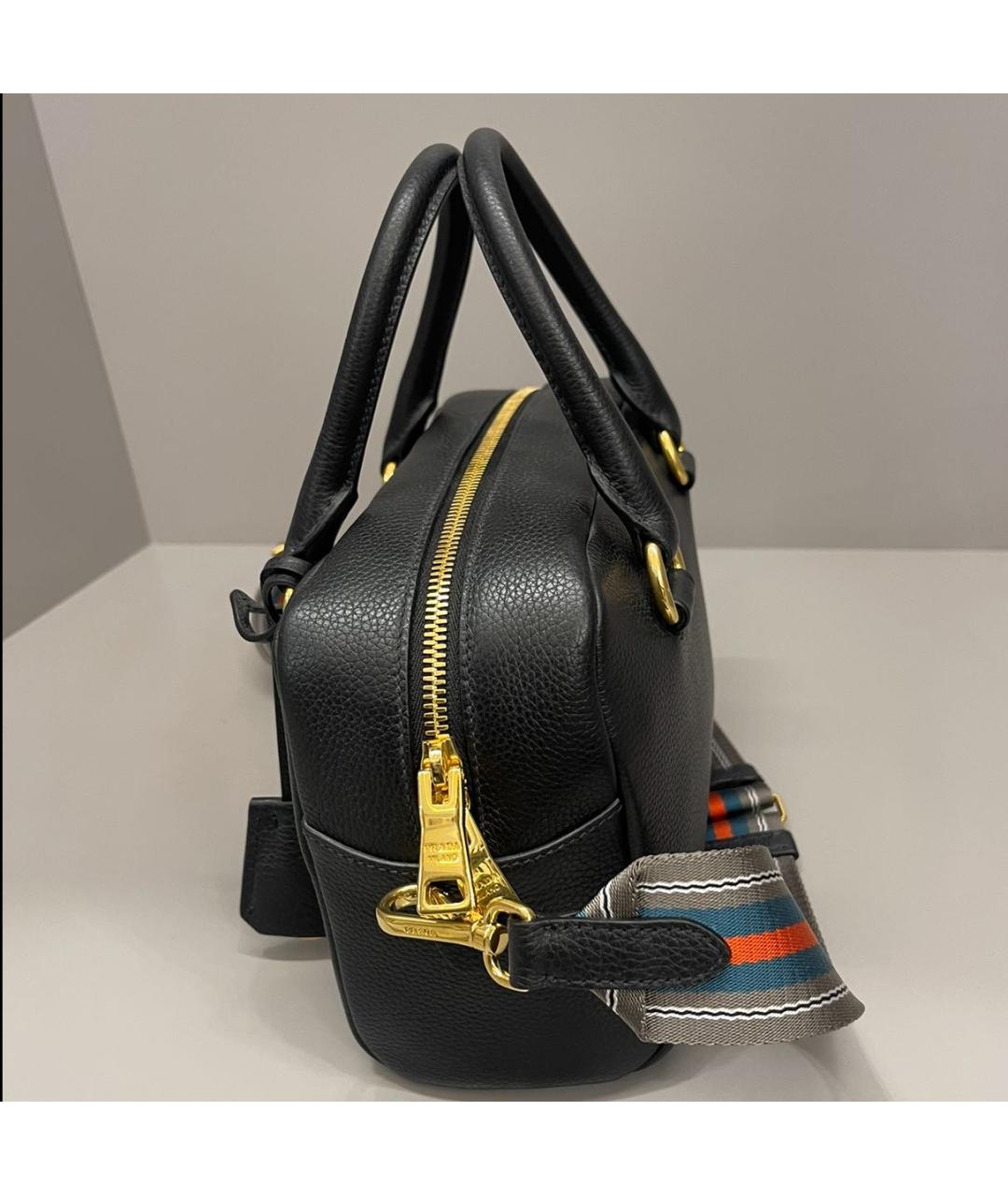 PRADA Черная кожаная сумка через плечо, фото 5