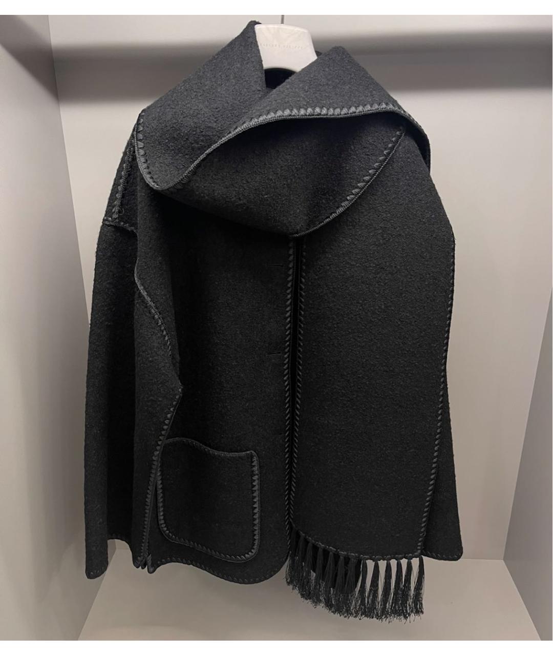 TOTEME Черное шерстяное пальто, фото 5