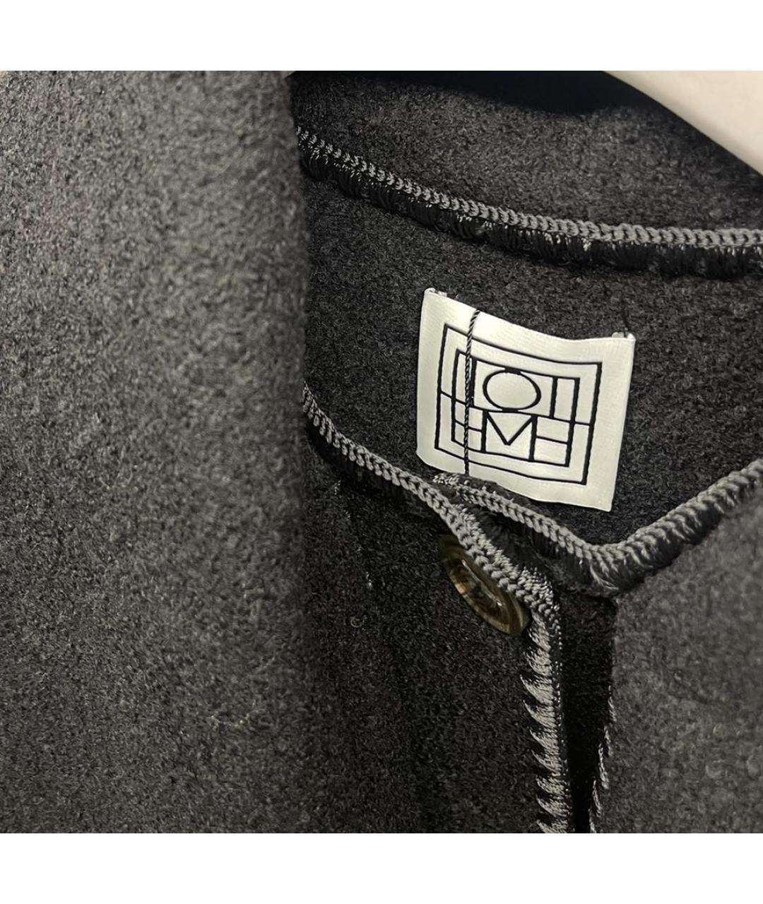TOTEME Черное шерстяное пальто, фото 3