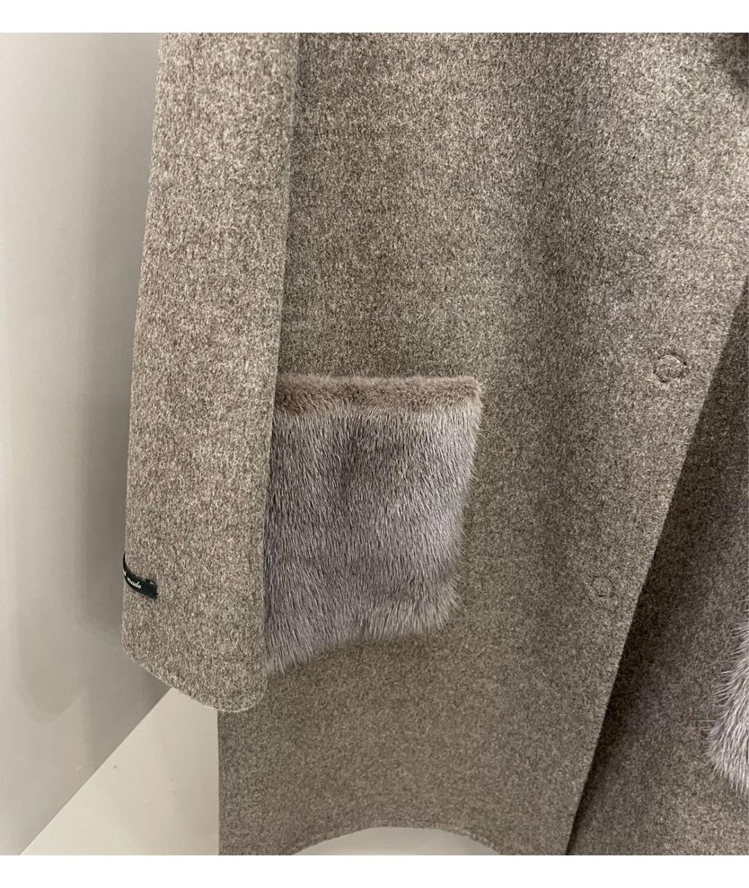 MANZONI 24 Серое кашемировое пальто, фото 5