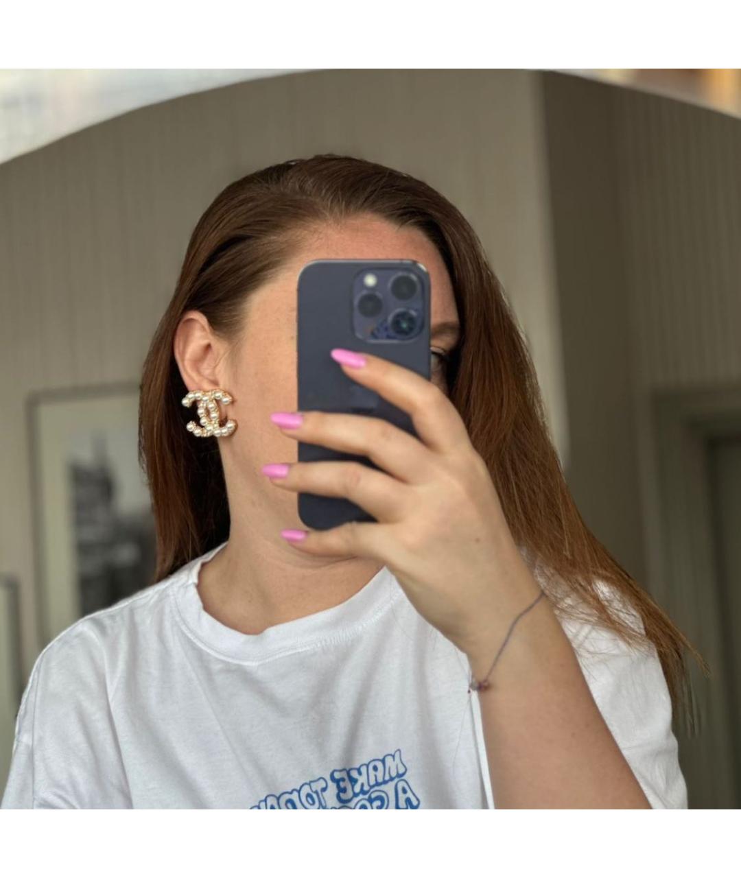 CHANEL Золотые металлические клипсы, фото 6