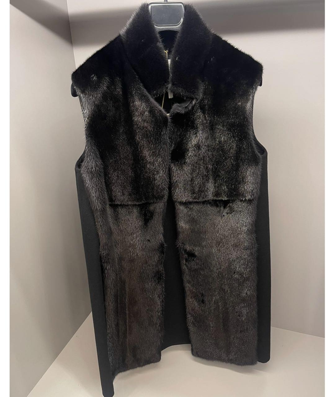 MANZONI 24 Черный кашемировый жилет, фото 7