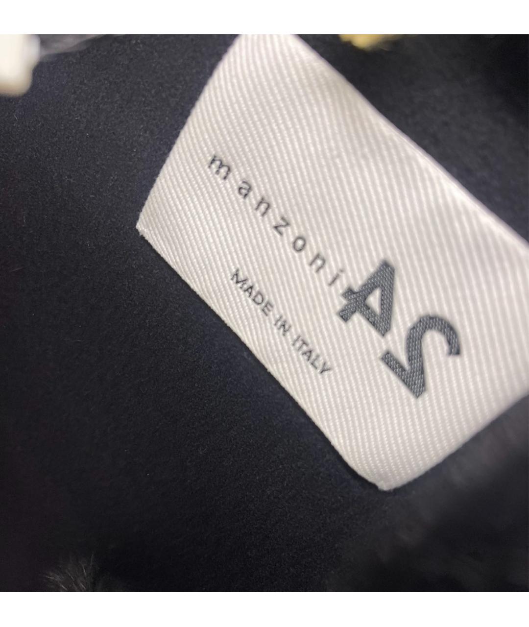 MANZONI 24 Черный кашемировый жилет, фото 5