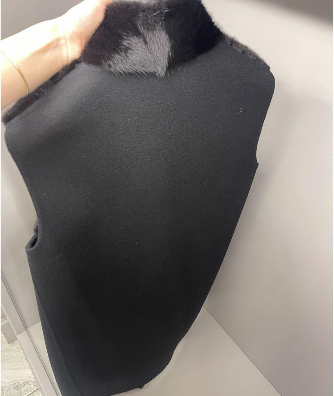 MANZONI 24 Черный кашемировый жилет, фото 6