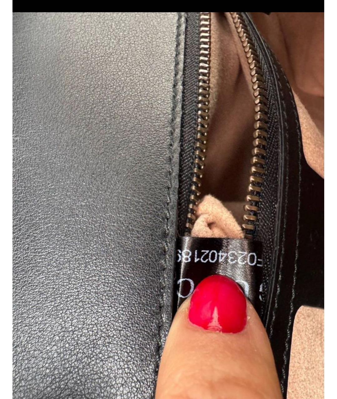 GUCCI Черная кожаная сумка с короткими ручками, фото 6