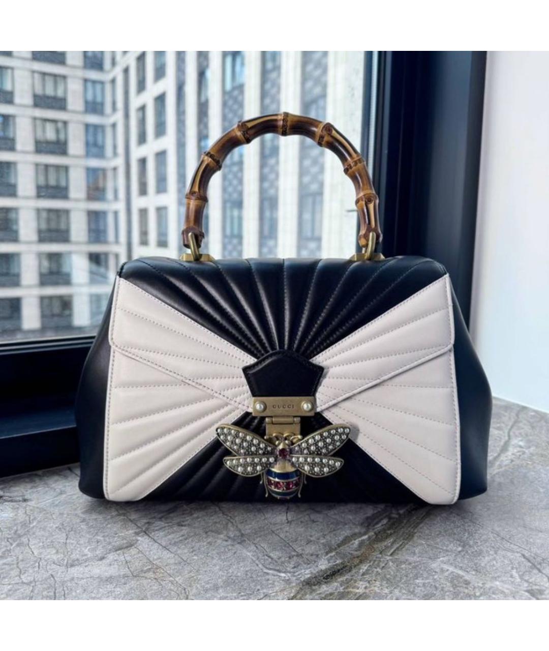 GUCCI Черная кожаная сумка с короткими ручками, фото 9