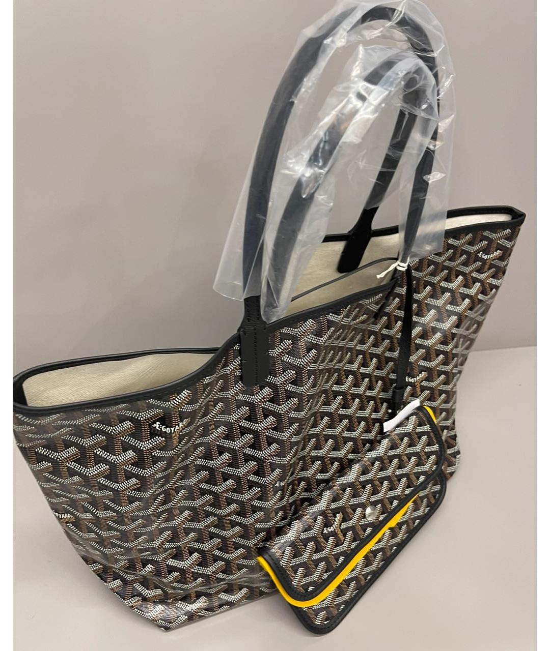 GOYARD Черная кожаная сумка тоут, фото 4