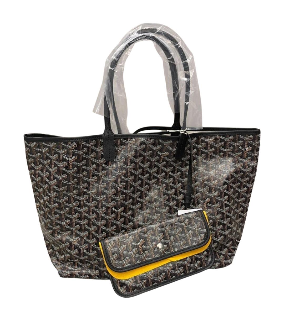 GOYARD Черная кожаная сумка тоут, фото 1