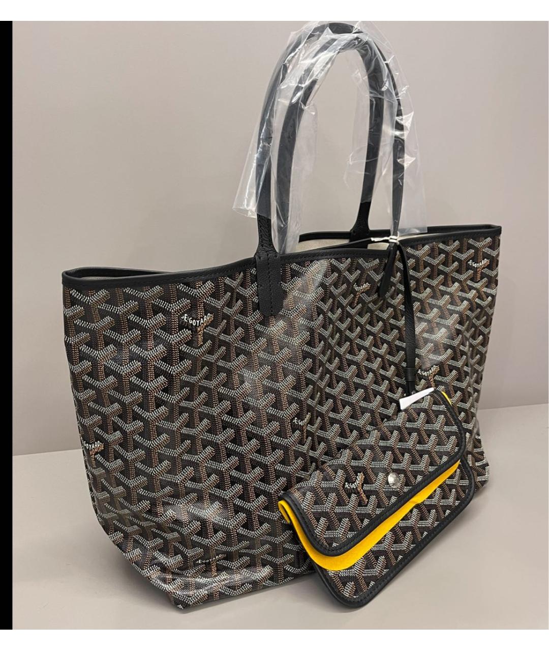 GOYARD Черная кожаная сумка тоут, фото 2