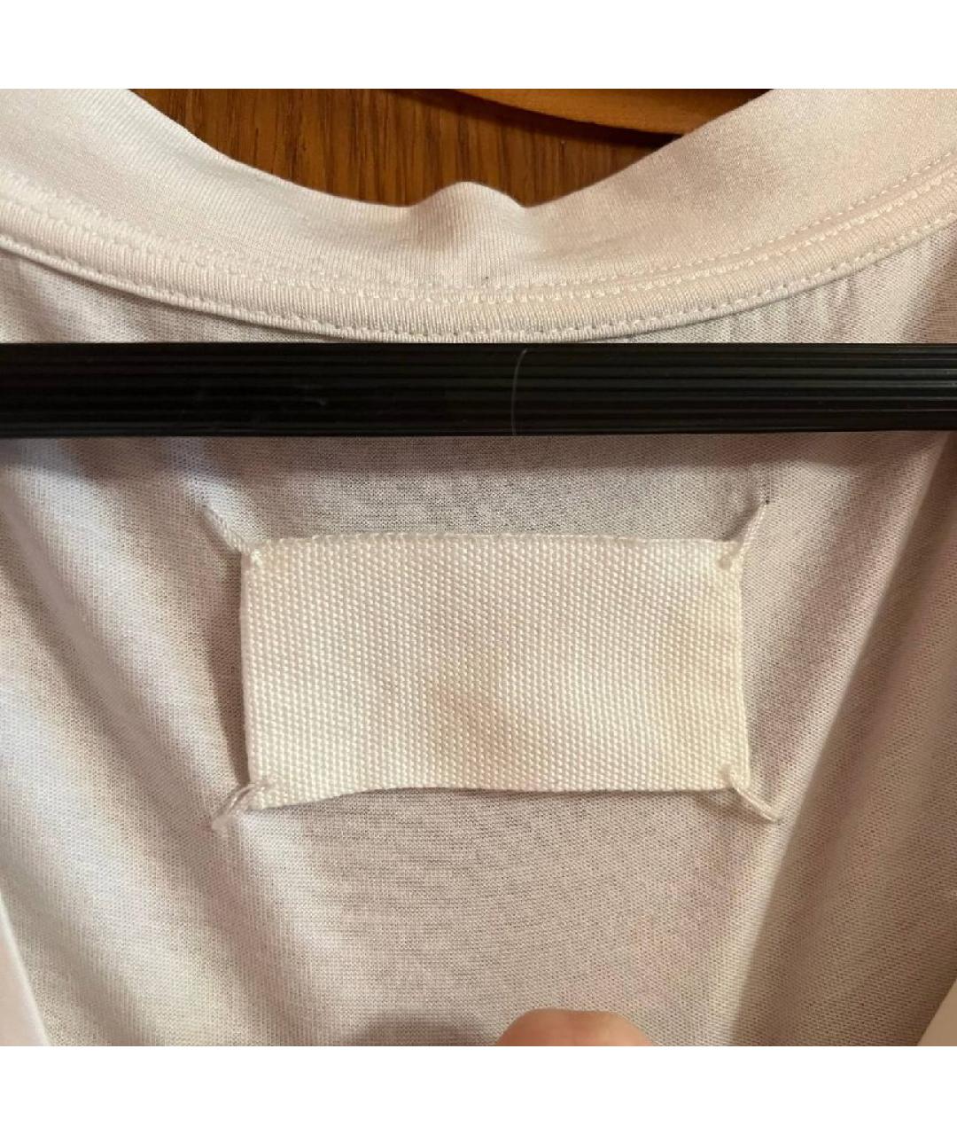 MAISON MARGIELA Белая хлопко-эластановая майка, фото 6