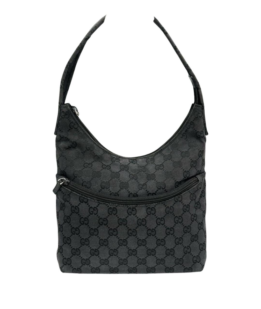 GUCCI Черная тканевая сумка через плечо, фото 1