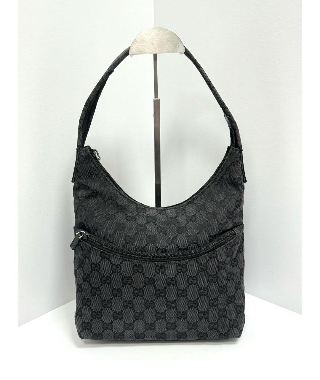 GUCCI Черная тканевая сумка через плечо, фото 3