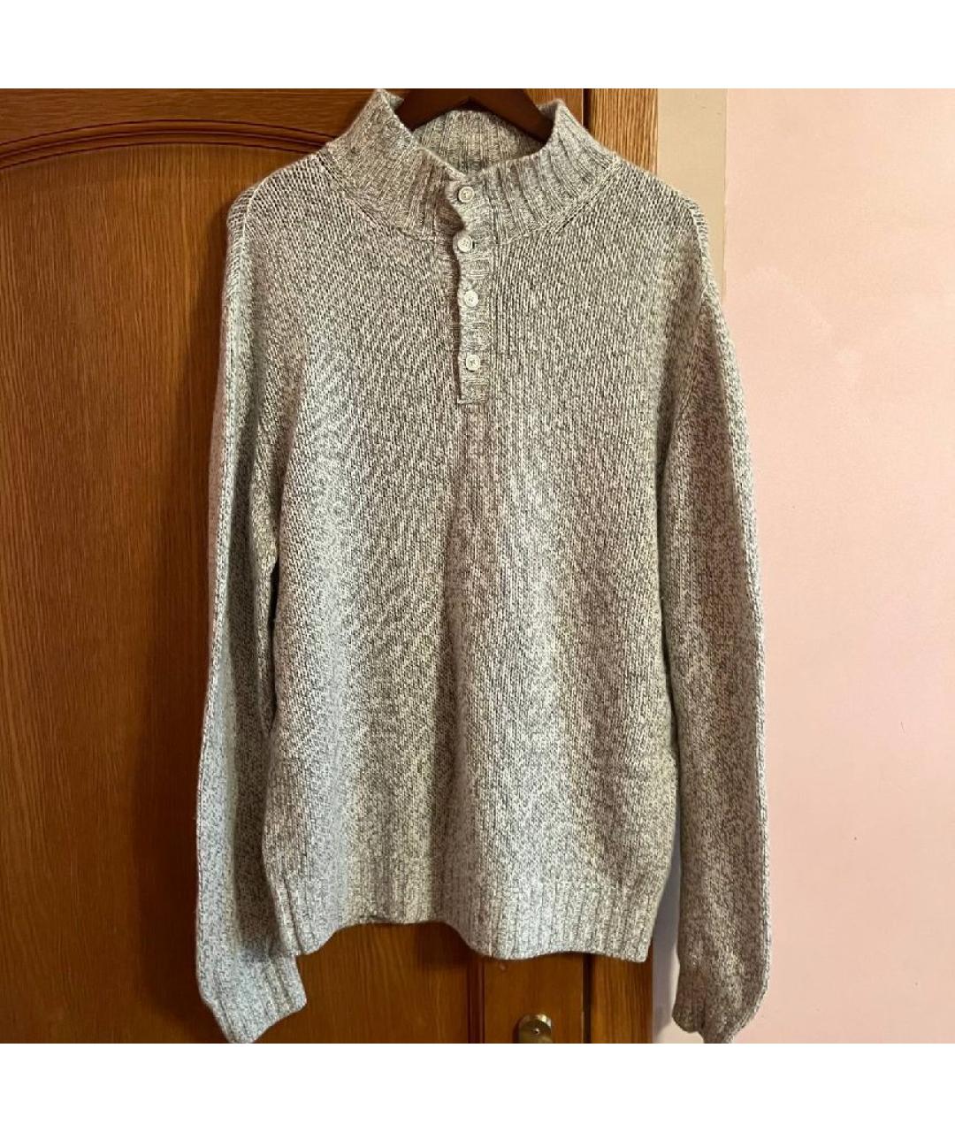 LORO PIANA Серый кашемировый джемпер / свитер, фото 9