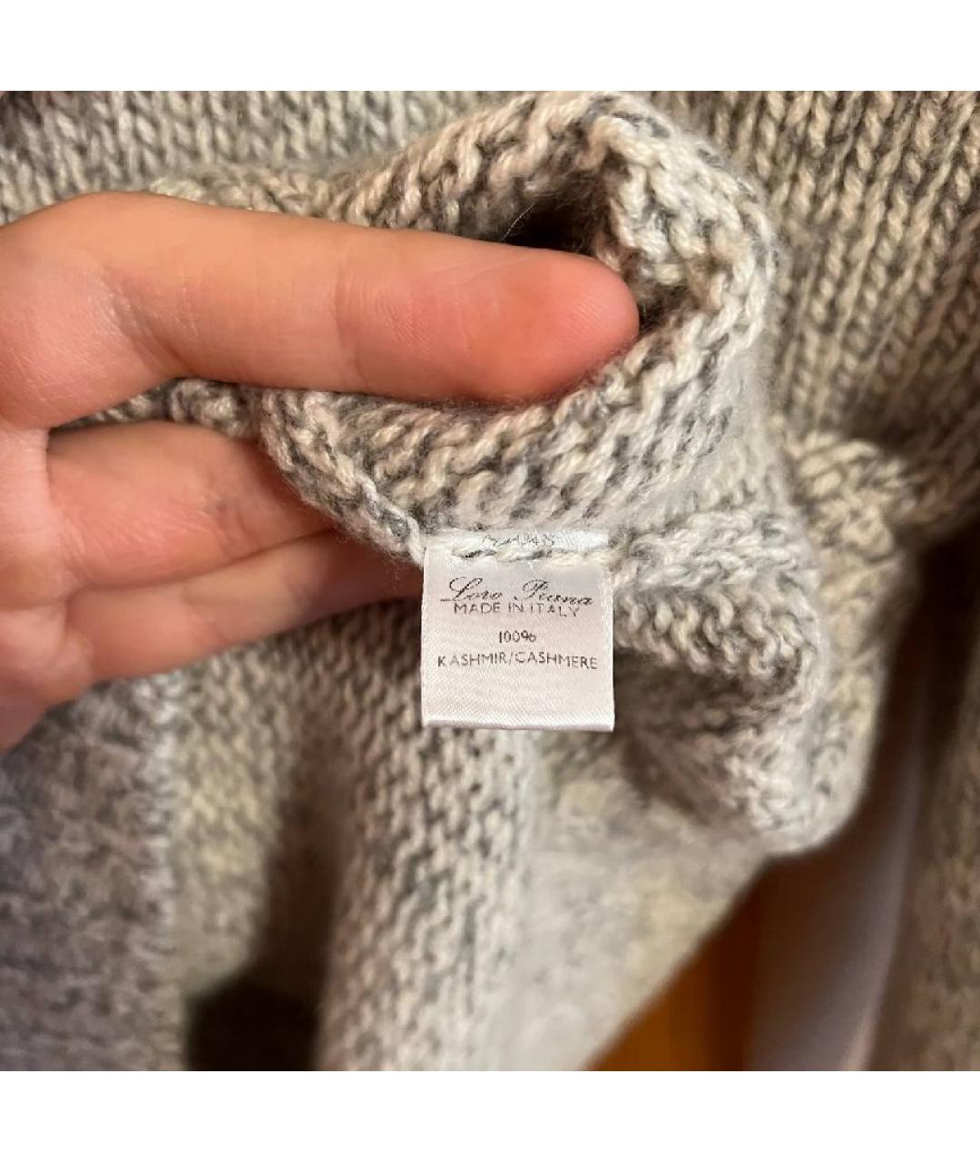 LORO PIANA Серый кашемировый джемпер / свитер, фото 5