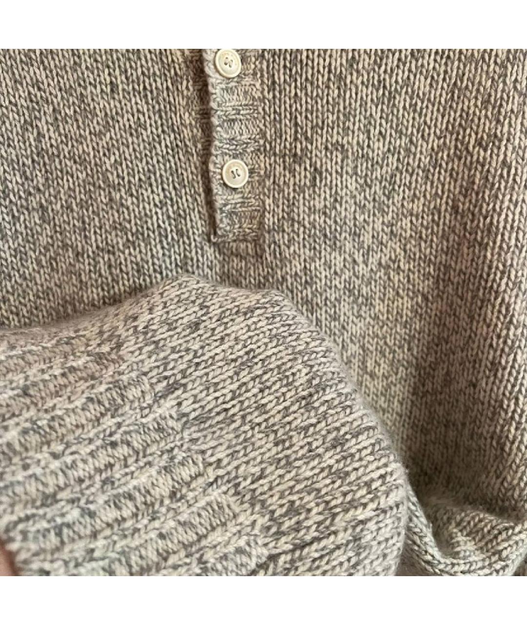LORO PIANA Серый кашемировый джемпер / свитер, фото 4