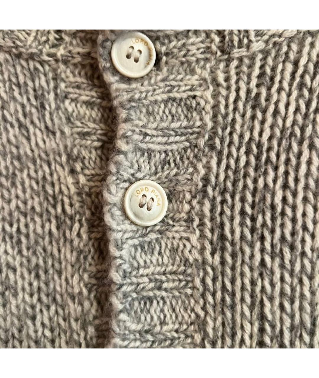 LORO PIANA Серый кашемировый джемпер / свитер, фото 6