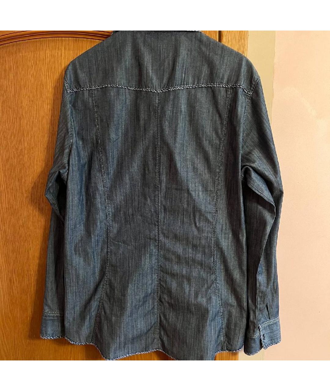 ZILLI Синяя хлопковая кэжуал рубашка, фото 2