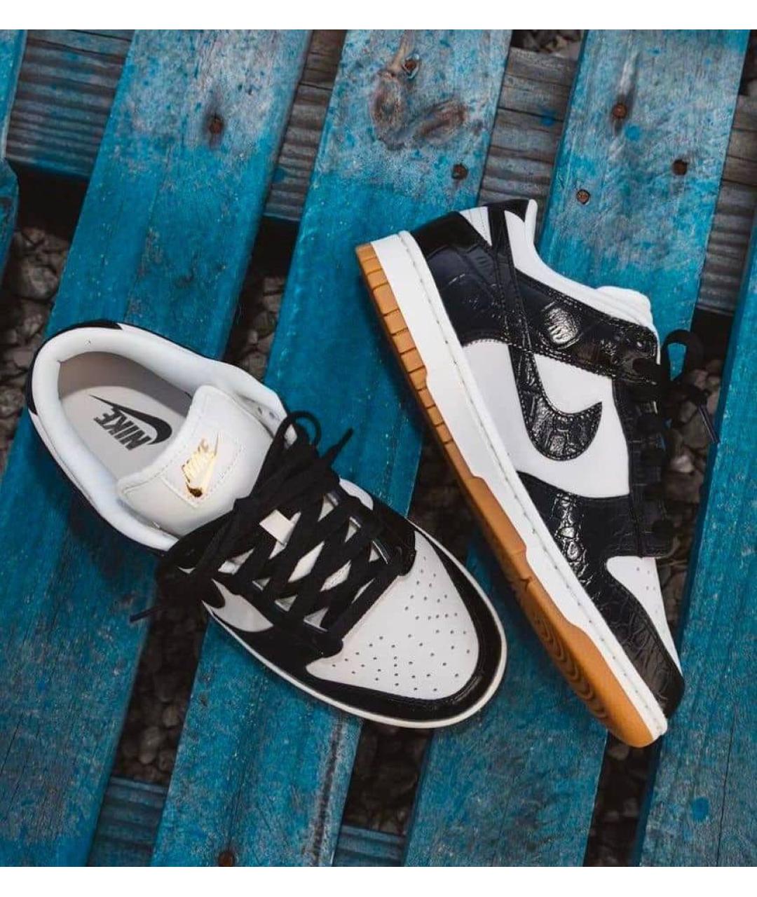 NIKE Черные низкие кроссовки / кеды из лакированной кожи, фото 5