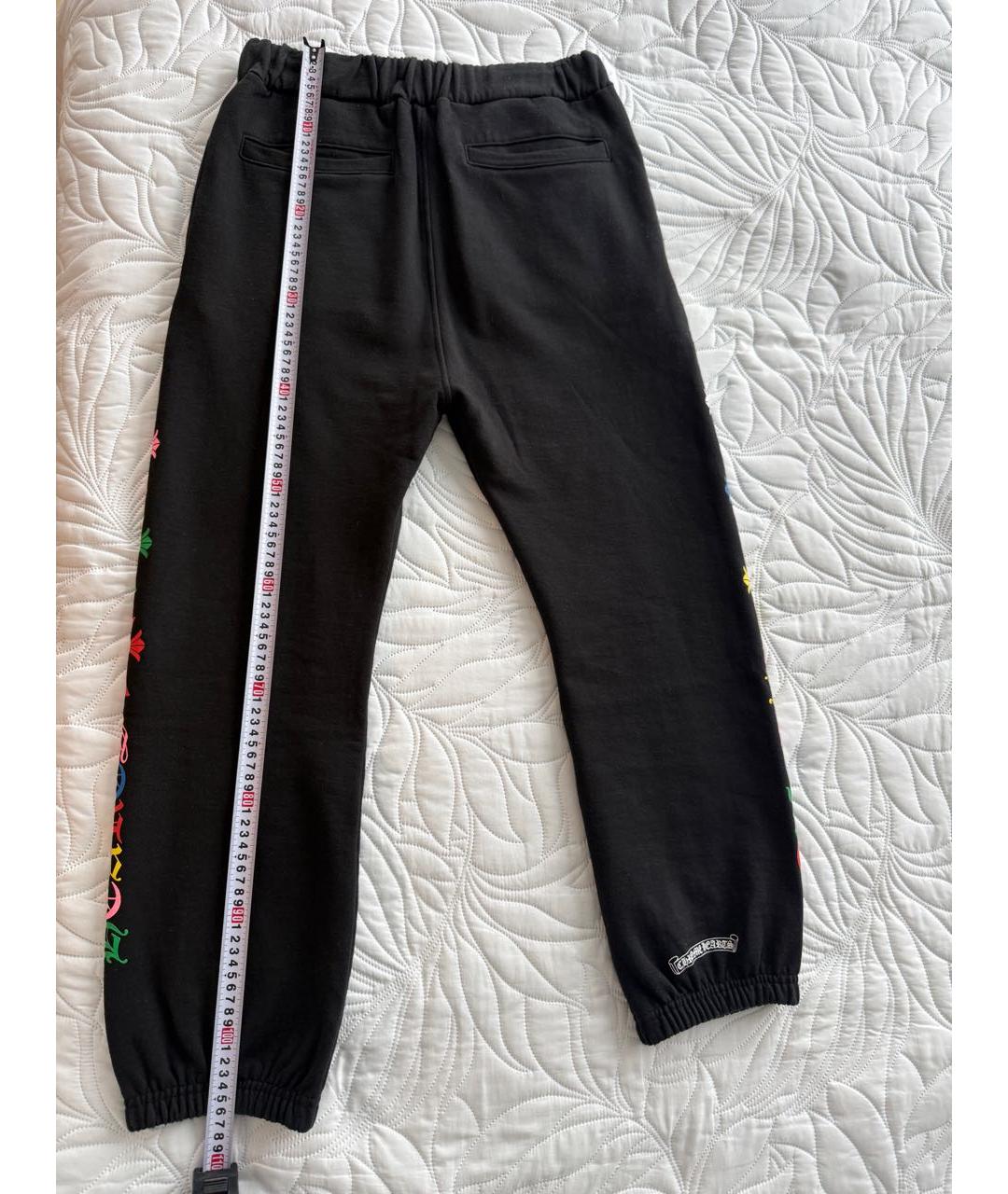 CHROME HEARTS Черные хлопковые повседневные брюки, фото 4