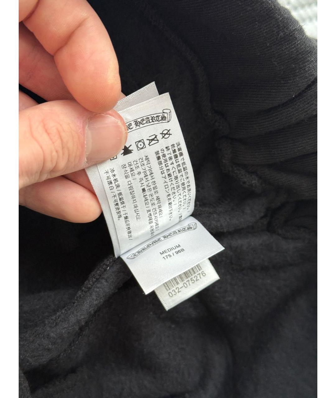 CHROME HEARTS Черные хлопковые повседневные брюки, фото 3