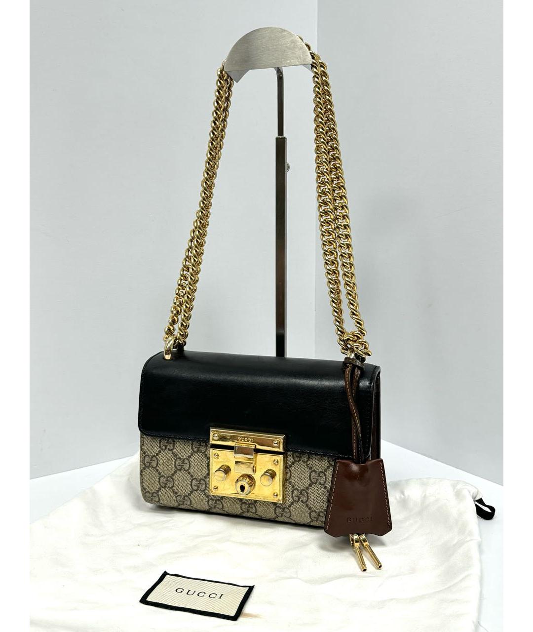 GUCCI Бежевая кожаная сумка через плечо, фото 3