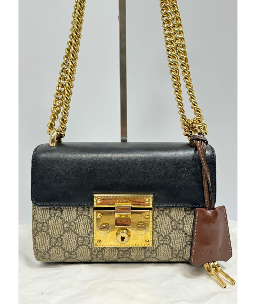 GUCCI Бежевая кожаная сумка через плечо, фото 2