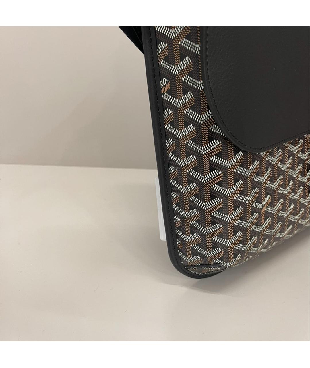 GOYARD Черная кожаная сумка на плечо, фото 3