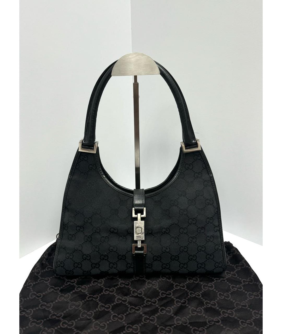 GUCCI Черная тканевая сумка через плечо, фото 5