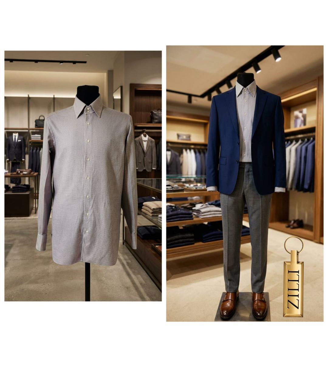 ZILLI Мульти хлопковая классическая рубашка, фото 4