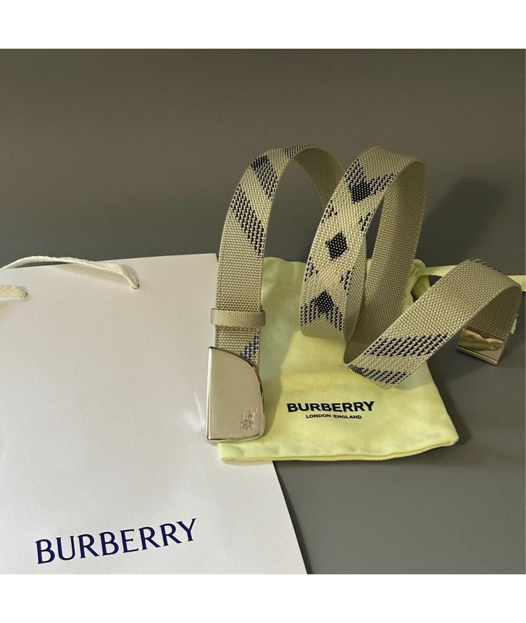 BURBERRY Бежевый ремень, фото 2