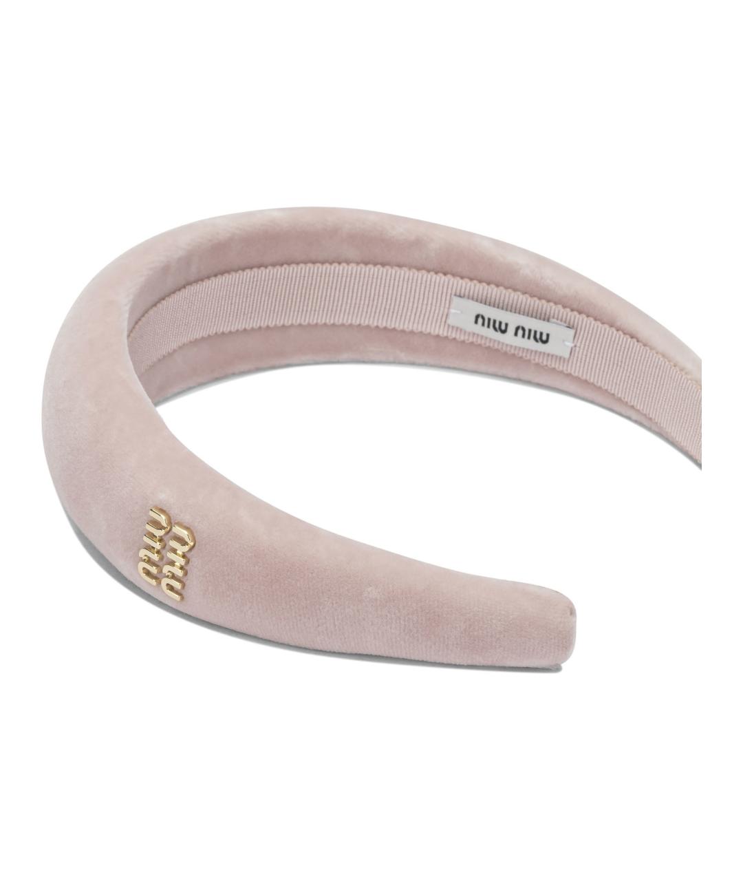 MIU MIU Розовая повязка, фото 2